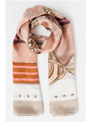 Foulard Liu Jo Marrone 100% Poliestere - Accessorio Moda Donna, Stile Elegante - Foto 9