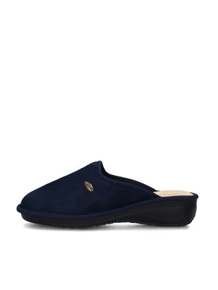 Pantofole grigie da donna in tessuto con stampa Love Italia Trend