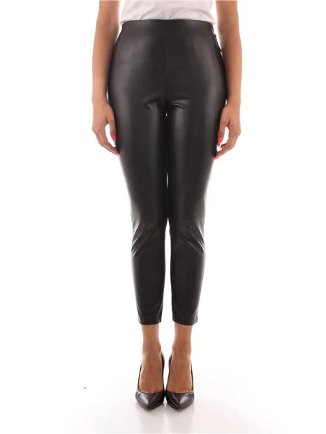 LEGGINGS IN ECOPELLE NERO