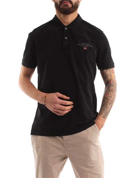 POLO CON LOGO STAMPATO ELBAS UOMO NERO