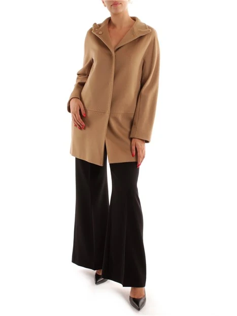 CAPPOTTO CON BORDO IN PELLICCIA DONNA BEIGE