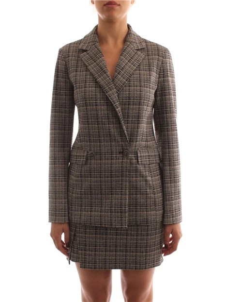 Giacca Blazer check jacquard