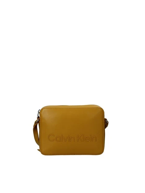 BORSA A TRACOLLA CON LOGO GRANDE DONNA GIALLO
