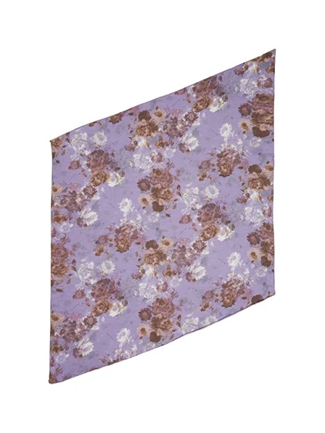 FOULARD CON STAMPA FLOREALE LAVANDA