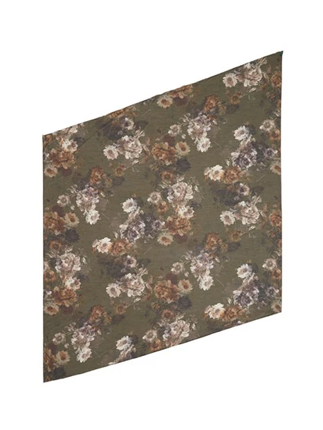 FOULARD CON STAMPA FLOREALE  MILITARE