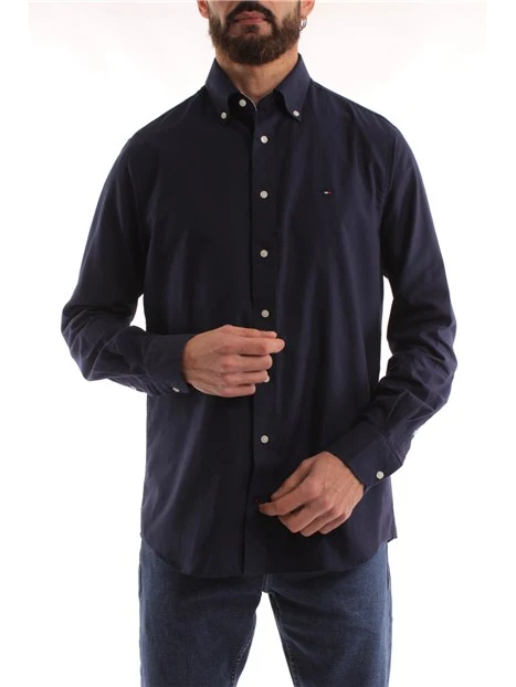 CAMICIA CON BANDIERINA OXFORD UOMO BLU SCURO