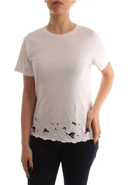 T-SHIRT MANICHE CORTE CLASSICA DONNA BIANCO