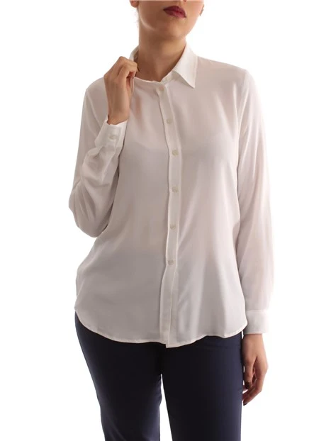 CAMICIA CLASSICA IN SETA DONNA BIANCO