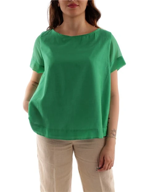 BLUSA TINTA UNITA DONNA VERDE