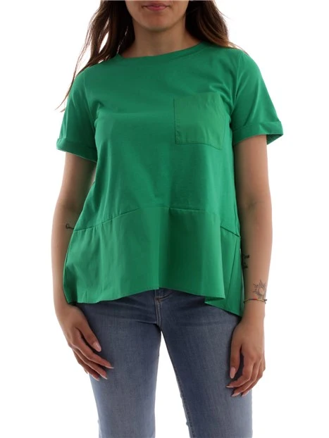 T-SHIRT CON TASCHINO DONNA VERDE