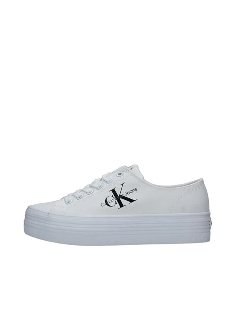 SNEAKERS IN TESSUTO CON LACCI DONNA BIANCO
