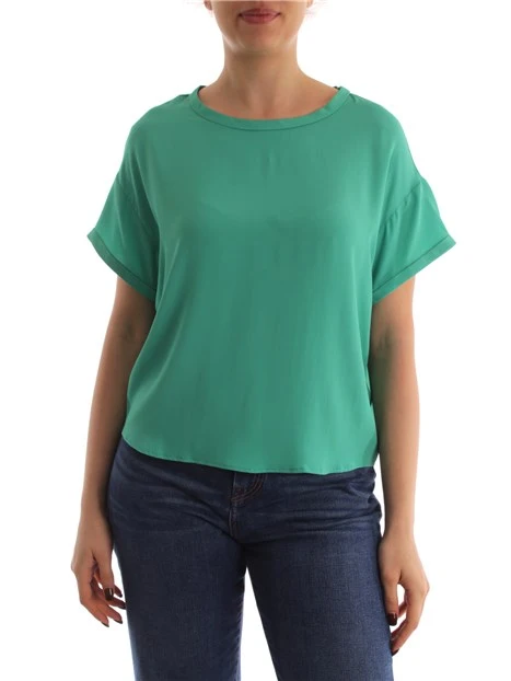 BLUSA MORBIDA TINTA UNITA DONNA VERDE