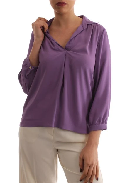 BLUSA MISTO SETA DONNA VIOLA
