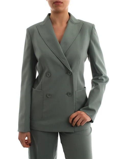 BLAZER DOPPIOPETTO TINTA UNITA DONNA VERDE