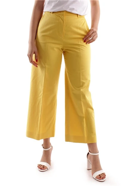 PANTALONE CON PIEGA STIRATA DONNA GIALLO