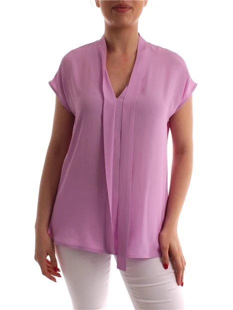 BLUSA CON SCIARPINA DONNA LILLA