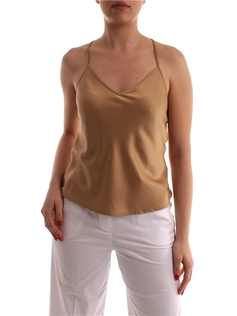 TOP MONOCHROME CON SCOLLO A V DONNA BEIGE