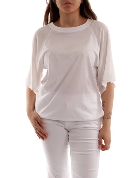 T-SHIRT MONOCHROME CON NODO DONNA BIANCO