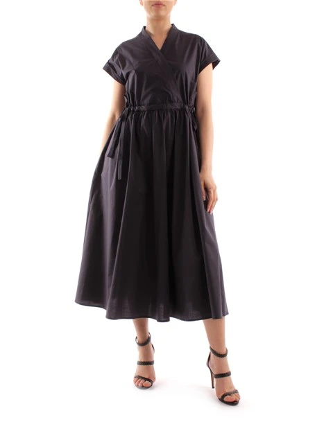 VESTITO CON LACCI SUI FIANCHI DONNA BLU