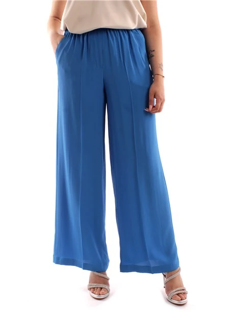 PANTALONE CON VITA ELASTICA DONNA AZZURRO