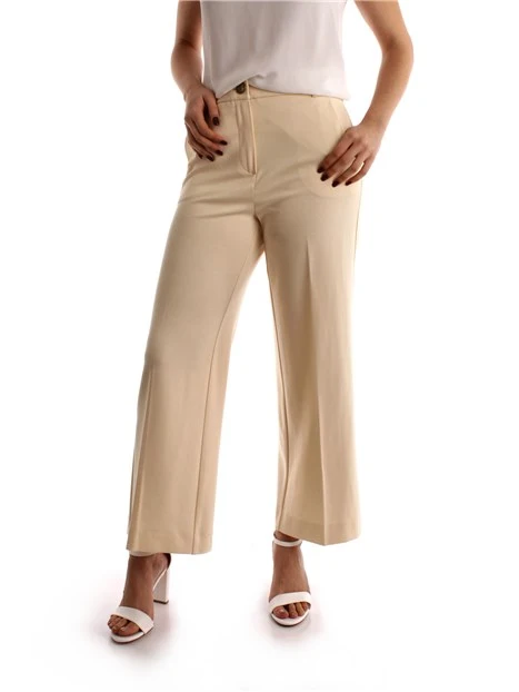 PANTALONE A GAMBA DRITTA DONNA BIANCO