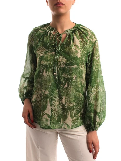 BLUSA FANTASIA IN SETA DONNA VERDE