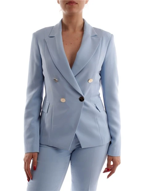 BLAZER CON TAGLI ORIZZONTALI DONNA AZZURRO