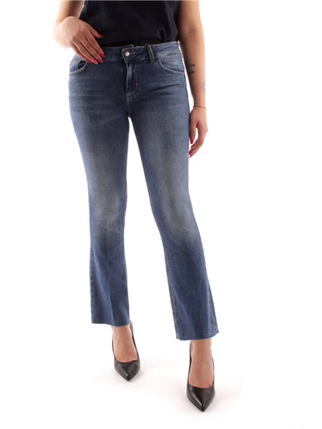 JEANS A ZAMPA DONNA BLU