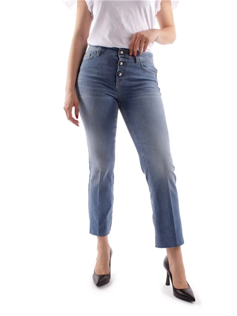 JEANS A TRE BOTTONI DONNA BLU