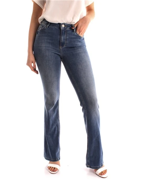 JEANS A VITA ALTA DONNA BLU SCURO