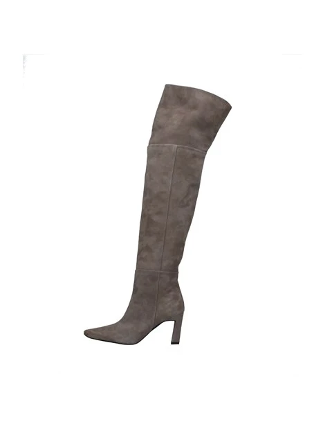 STIVALI IN CAMOSCIO DONNA TORTORA
