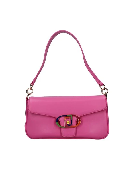 BORSA A SPALLA CON TRACOLLA COLORATA DONNA FUCSIA