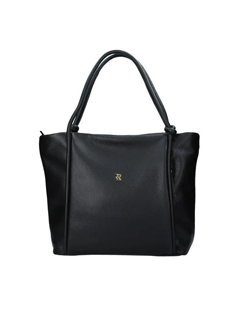 BORSA A SPALLA MANICO CON NODI DONNA NERO