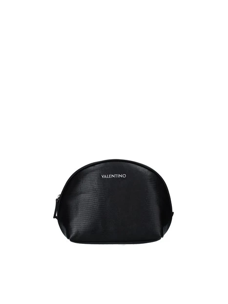 POCHETTE PITONATA CON ZIP DONNA NERO