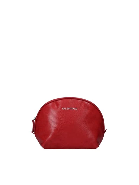 POCHETTE PITONATA CON ZIP DONNA ROSSO