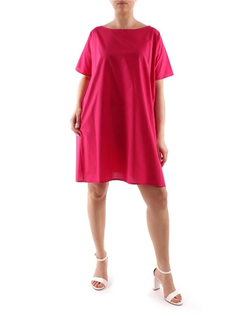 ABITO CORTO IN COTONE DONNA FUCSIA