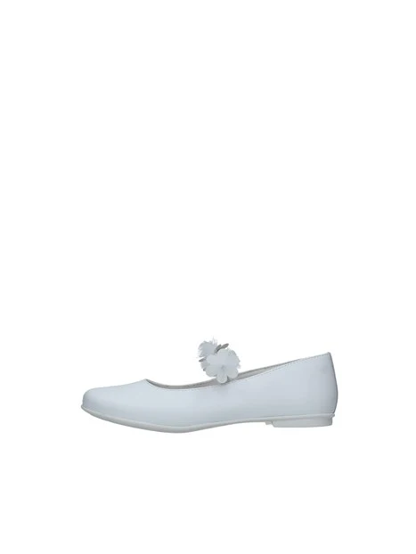BALLERINE CON FIORI IN TULLE BAMBINA BIANCO