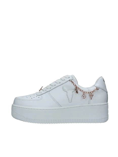 SNEAKERS CON CIONDOLI ROSA DONNA BIANCO