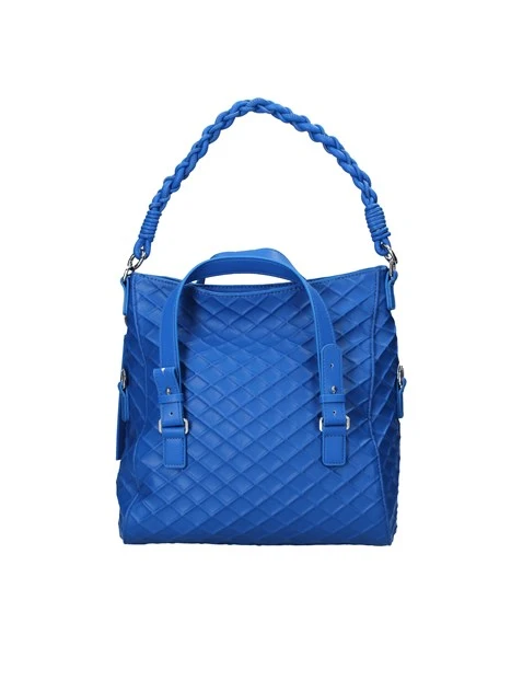 BORSA A SPALLA GOFFRATA DONNA BLU