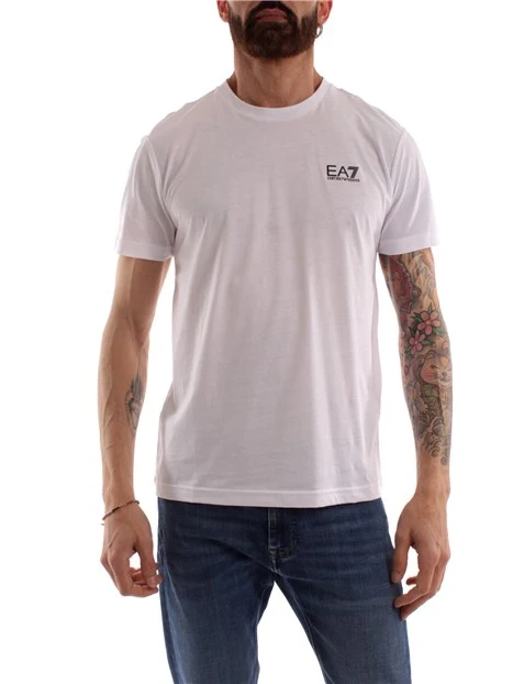 T-SHIRT CON 7 STRISCE POSTERIORI UOMO BIANCO