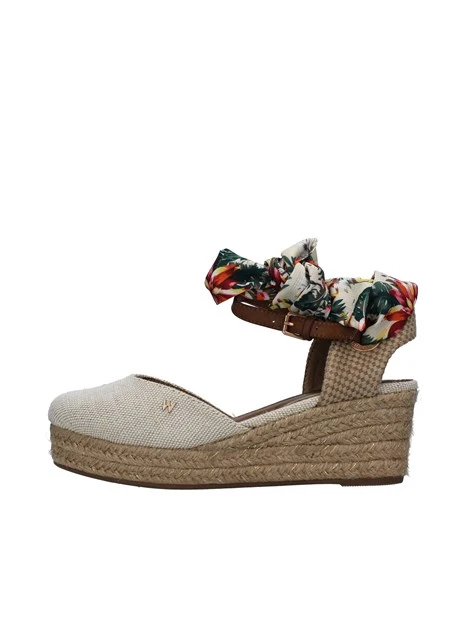 ESPADRILLAS CON LACCIO FLOREALE DONNA ECRU