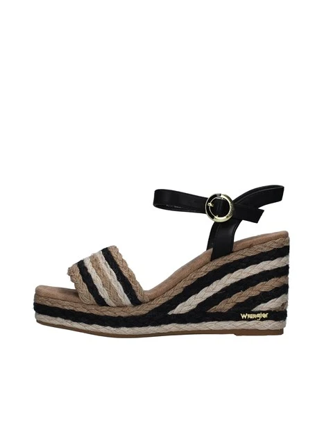 ESPADRILLAS DI CORDA TRICOLORE DONNA NERO