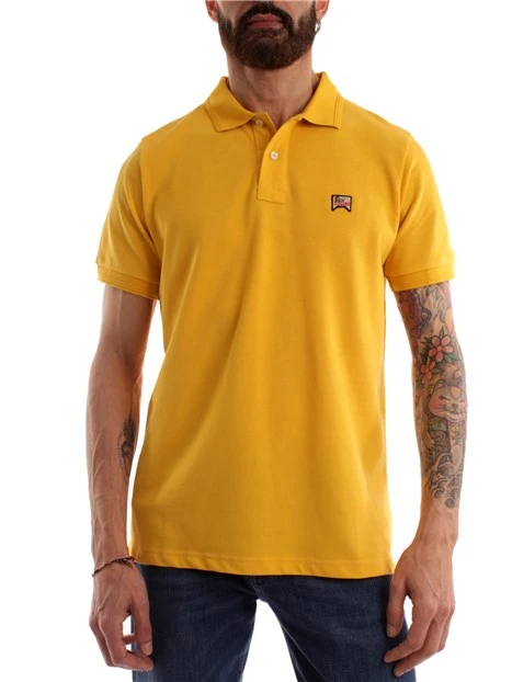 POLO IN COTONE CON LOGO UOMO GIALLO