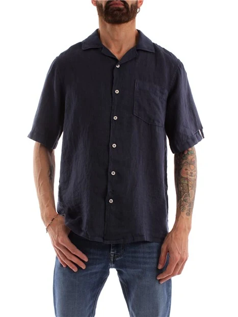 CAMICIA IN LINO BOWLING RIVIERA UOMO BLU