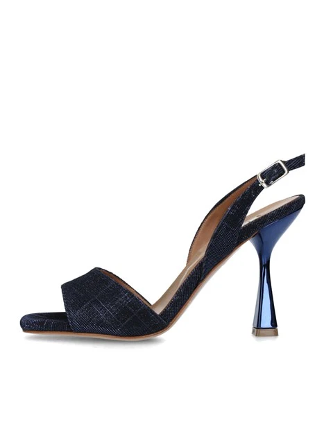 SANDALI CON BRILLANTINI DONNA BLU