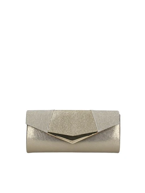 POCHETTE CON GLITTER DONNA ORO