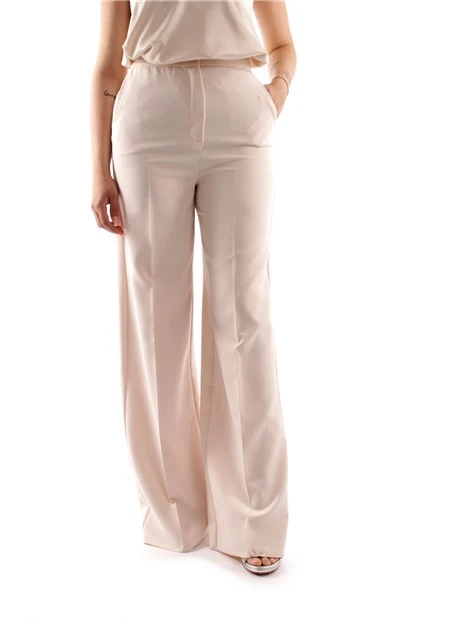 PANTALONE PALAZZO CON PIEGA STIRATA DONNA BIANCO