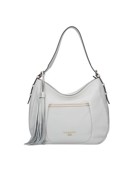 BORSA A SPALLA CON LOGO LOLA DONNA BIANCO