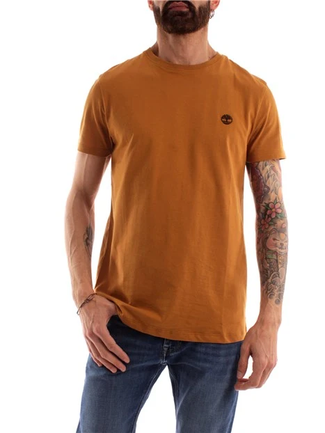 T-SHIRT GIROCOLLO CON LOGO UOMO ARANCIONE