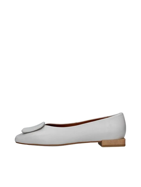 BALLERINE CON TACCO EFFETO LEGNO MADERA  DONNA ECRU